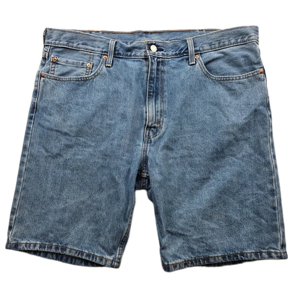 Levi's Denim Shorts Mens 40 Blue‎ 100% Cotton Casual 405 Standard Fit Jean 9
